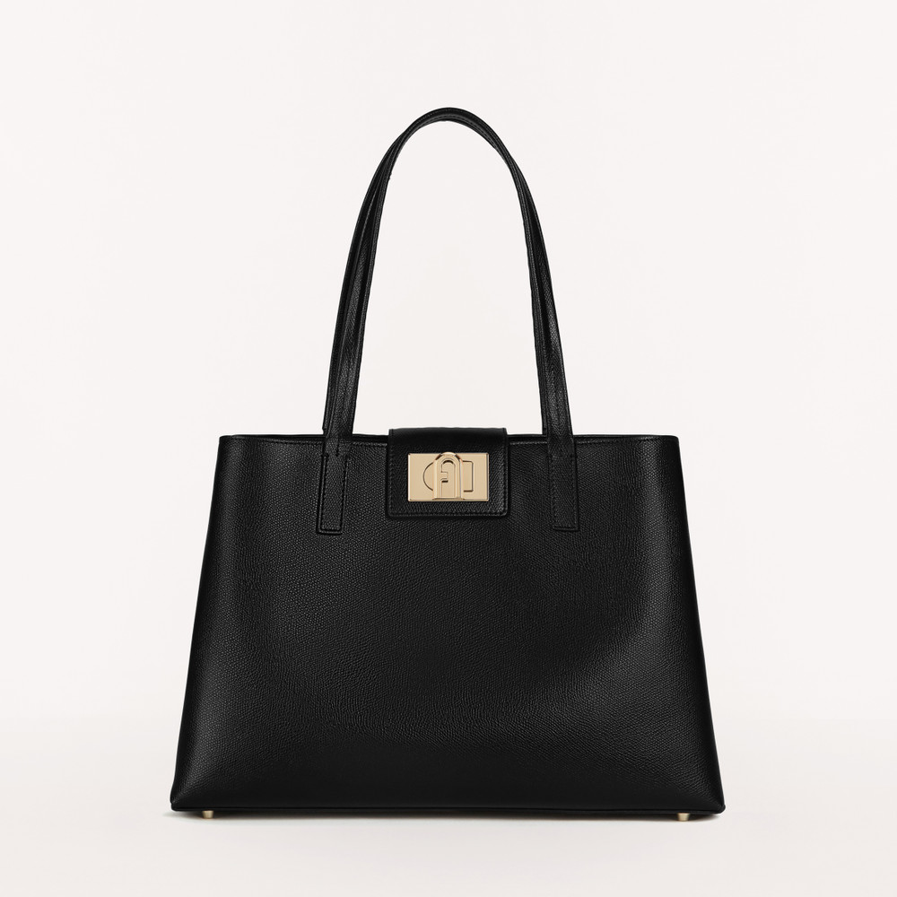 Women's Furla 1927 L Tote Bags Black | 25107SPIN