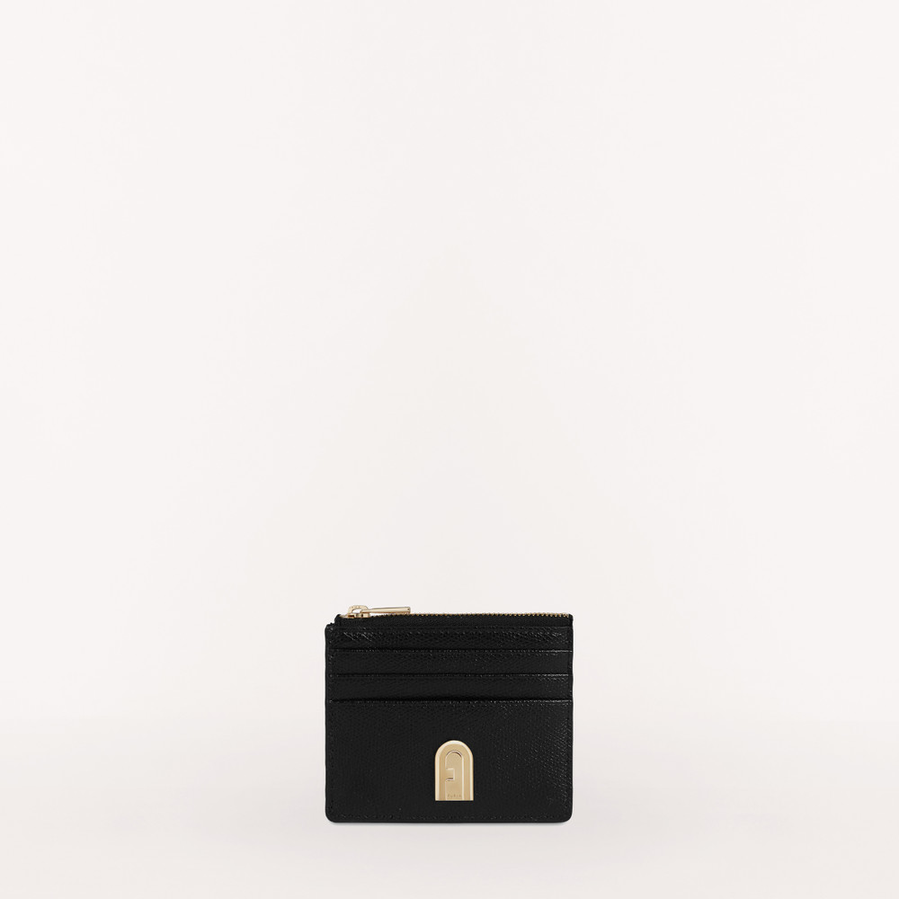 Women's Furla 1927 S Card Holders Black | 16259ONWC