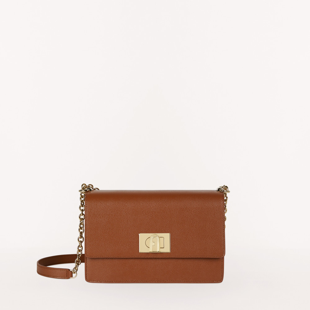 Women's Furla 1927 S Crossbody Bags Brown | 48372JKFO