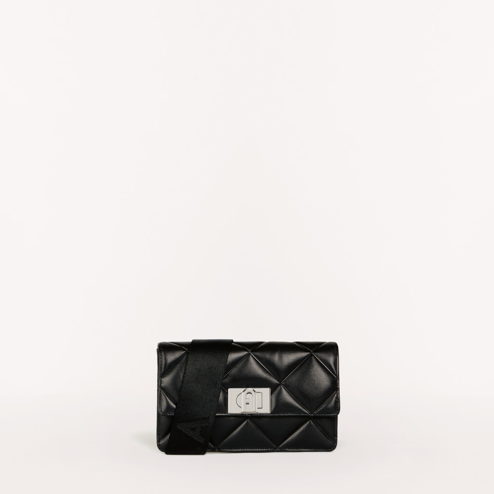 Women's Furla 1927 Soft L Mini Bags Black | 21367QGJS