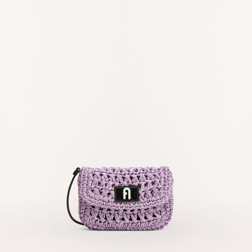 Women's Furla 1927 Soft M Mini Bags Purple | 28936WVUR