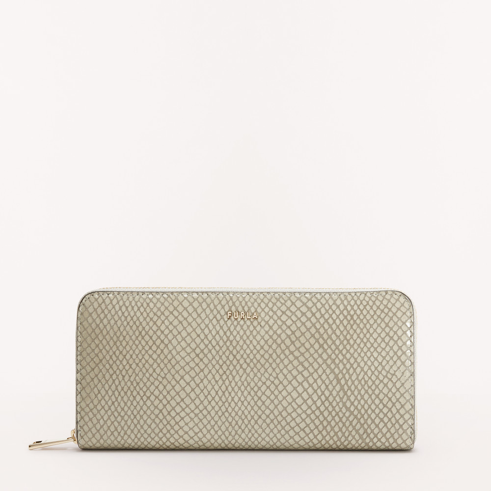 Women's Furla Babylon Xl Zip Around Wallets Beige | 42738XVSJ