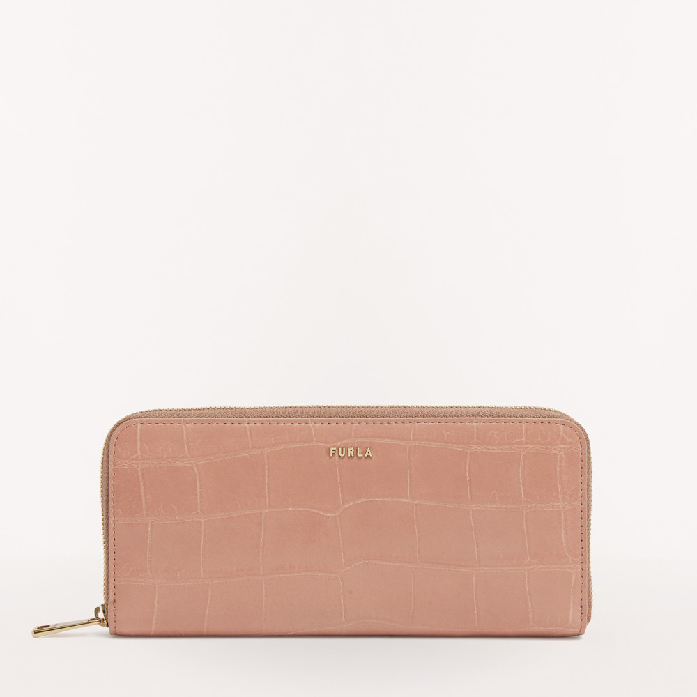 Women's Furla Babylon Xl Zip Around Wallets Rose | 49873GVWR