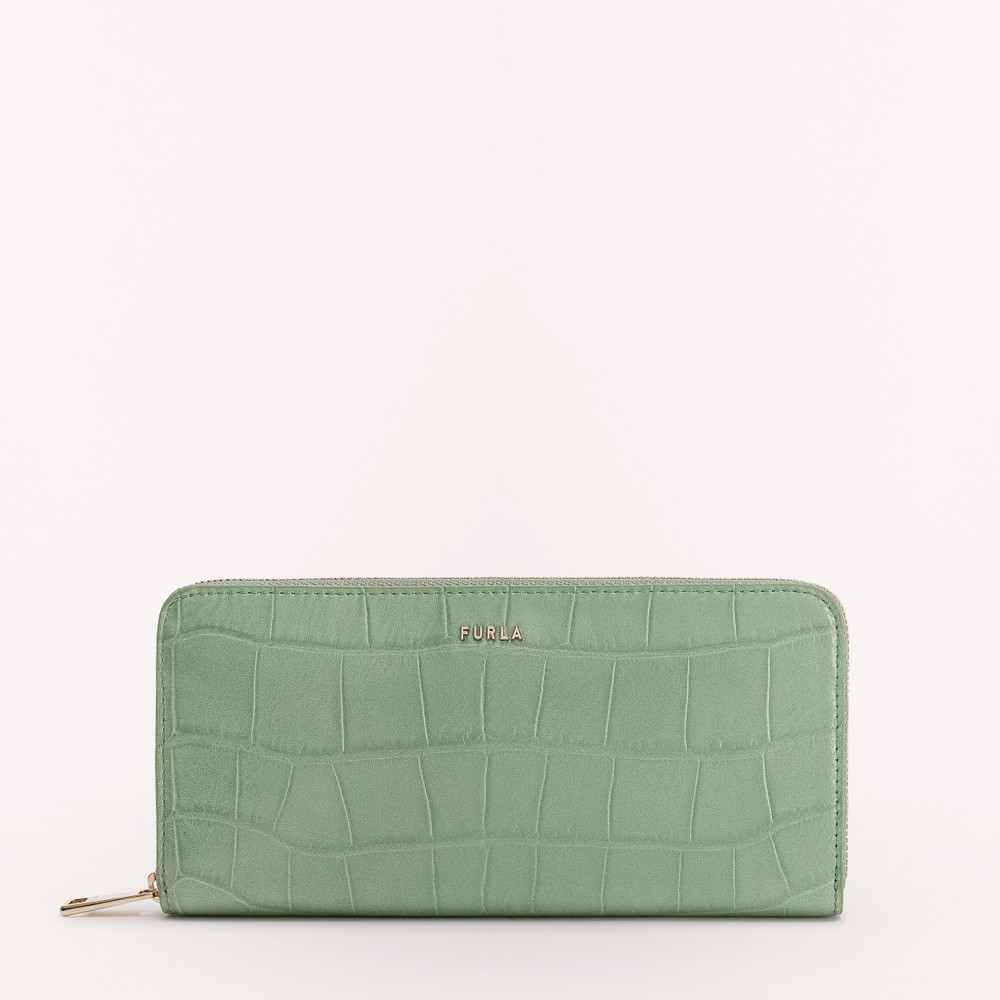 Women's Furla Babylon Xl Zip Around Wallets Green | 97185BDVC