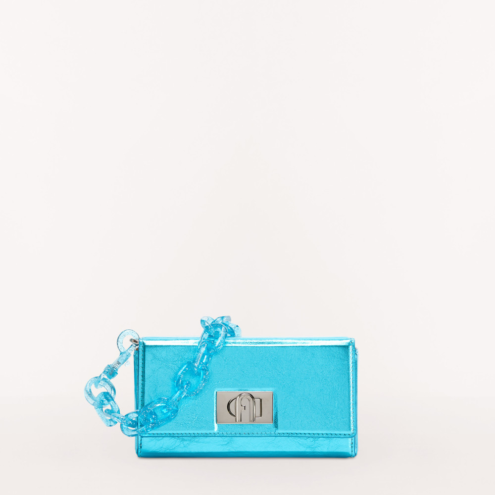 Women's Furla Bloom Shoulder Bags Blue | 85719NWXP