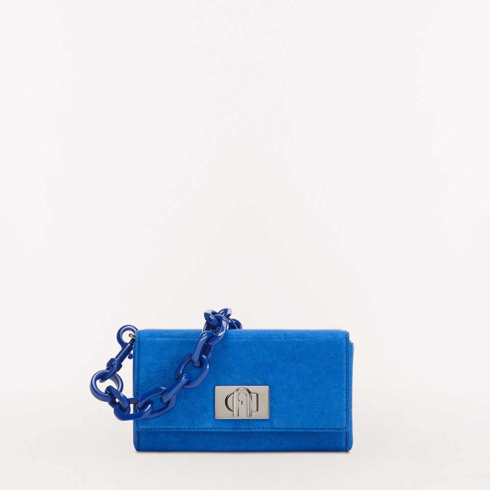 Women's Furla Bloom Shoulder Bags Blue | 96837EAZU