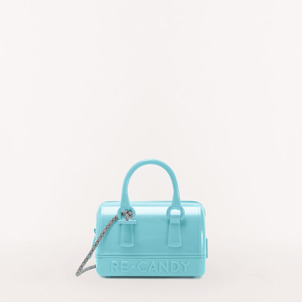 Women's Furla Candy M Top Handles Blue | 61807DKOA