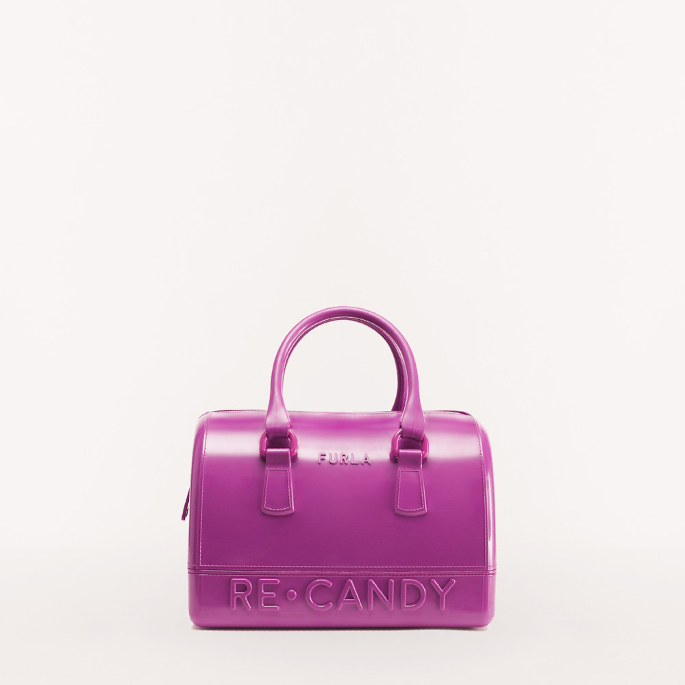 Women's Furla Candy S Top Handles Purple | 89706DMPV