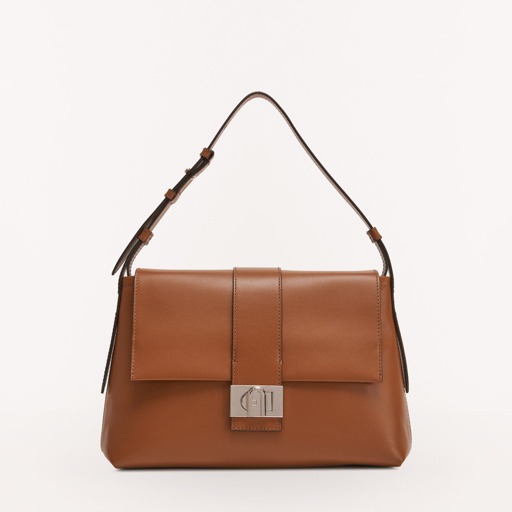 Women's Furla Charlotte M Shoulder Bags Brown | 25107XGQS