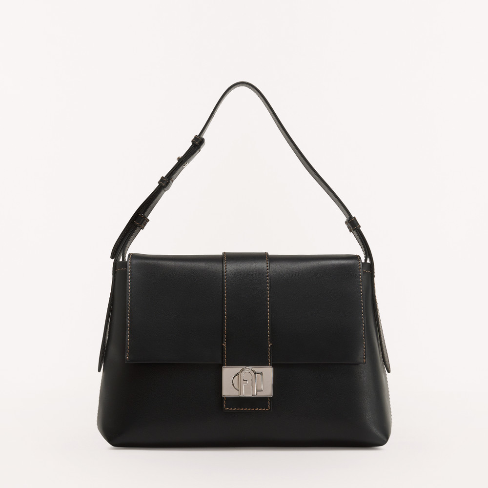 Women's Furla Charlotte M Shoulder Bags Black | 86149CVSZ