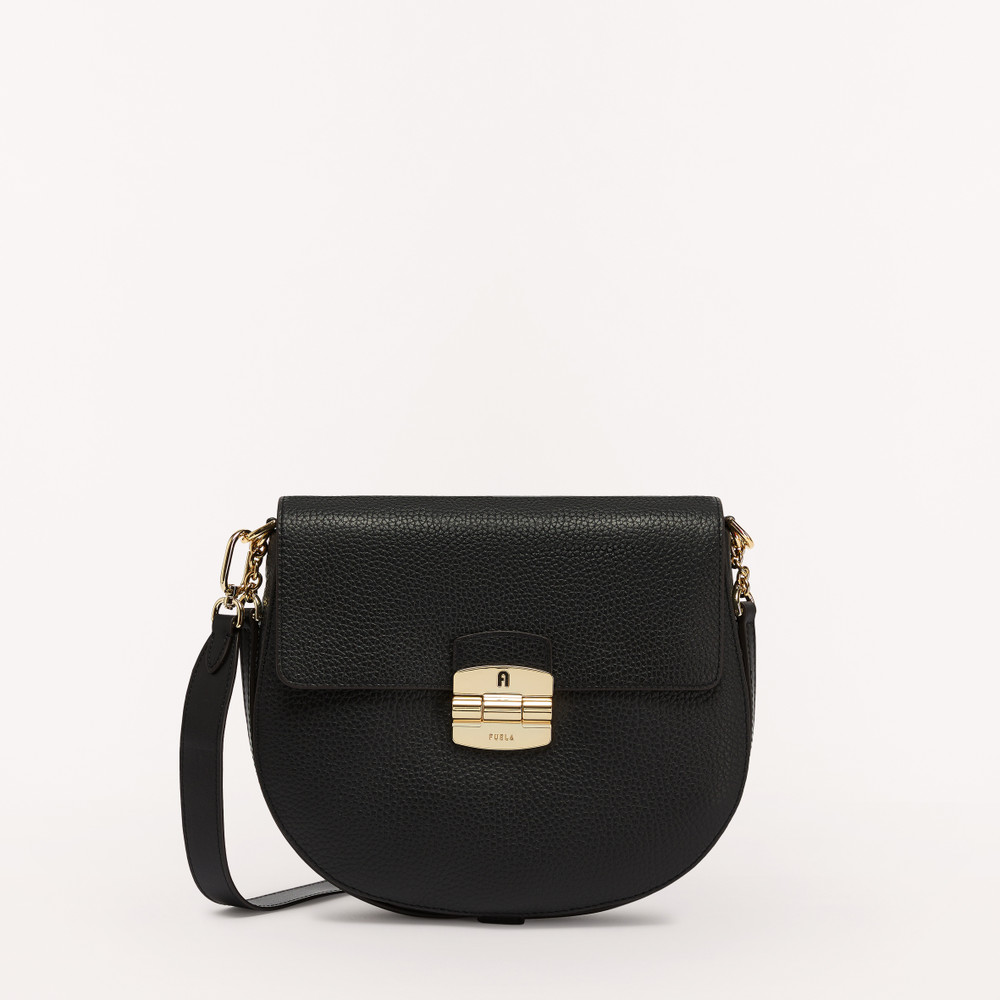 Women's Furla Club 2 S Crossbody Bags Black | 35482NTFK