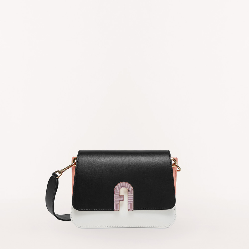 Women's Furla Gemma Shoulder Bags Black | 28743TNOD