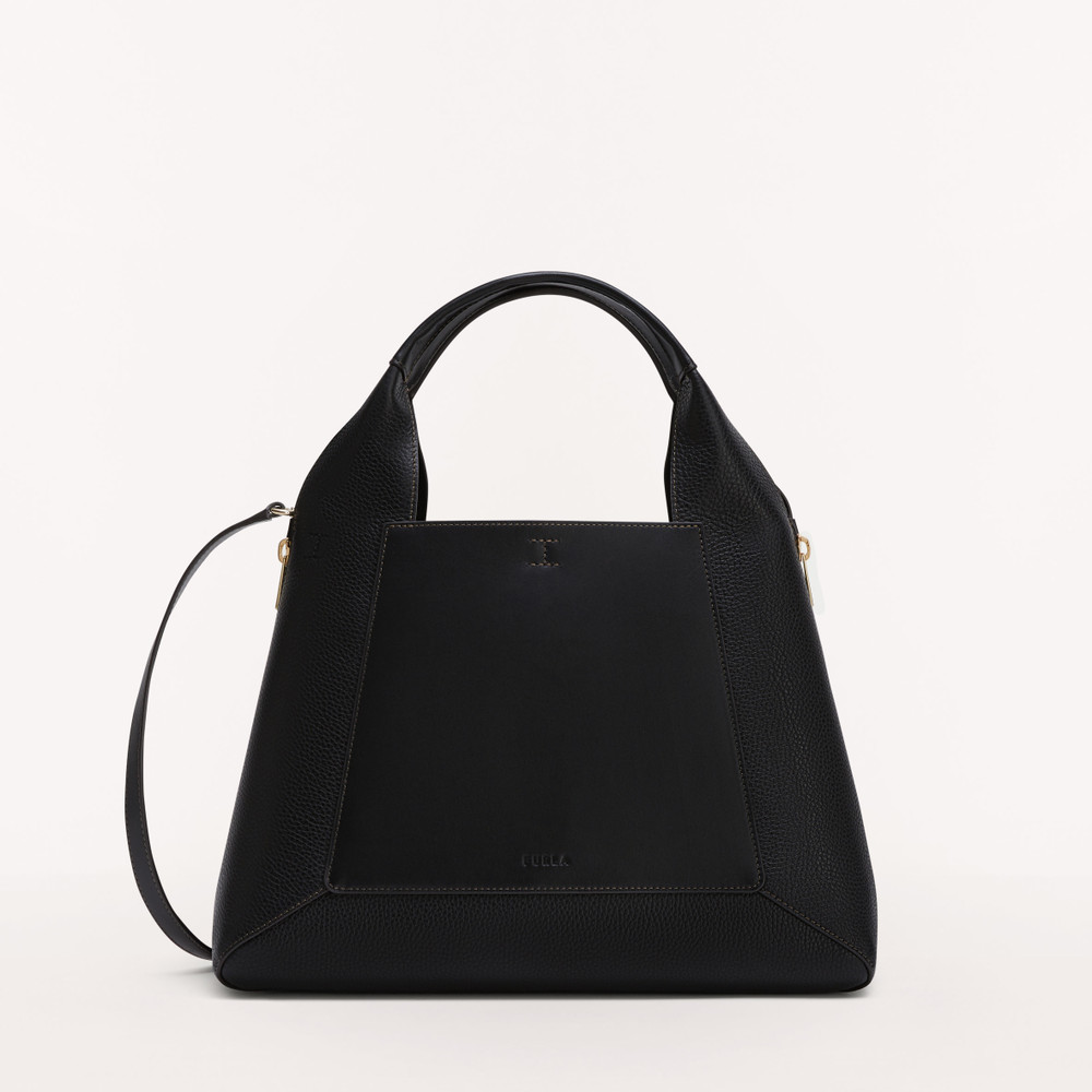 Women's Furla Gilda L Tote Bags Black | 29387WDPF