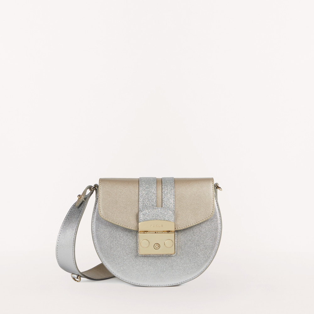 Women's Furla Metropolis Crossbody Bags Silver | 34805UJPY