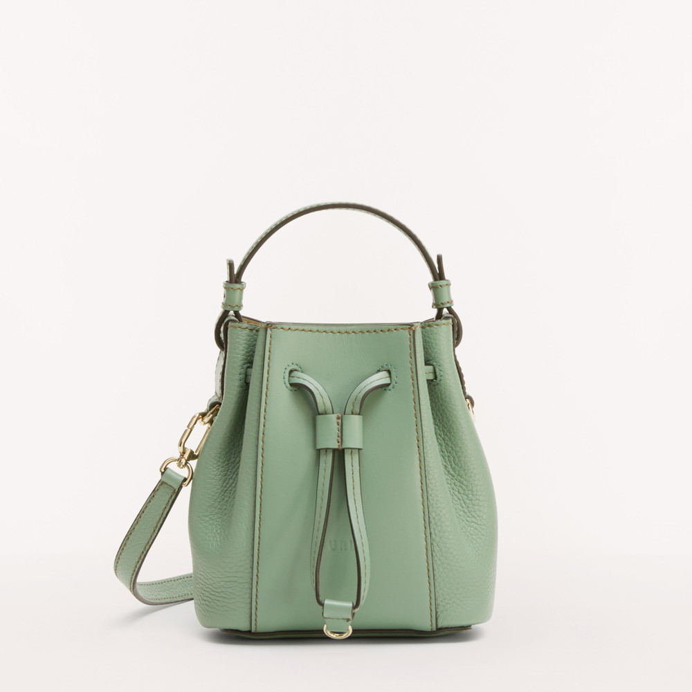 Women's Furla Miastella Bucket Bags Green | 90423TFQO