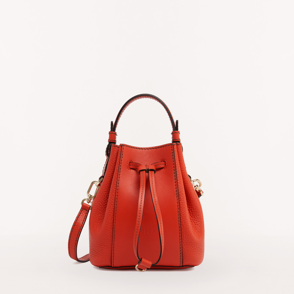 Women's Furla Miastella Bucket Bags Red | 68745WJHN