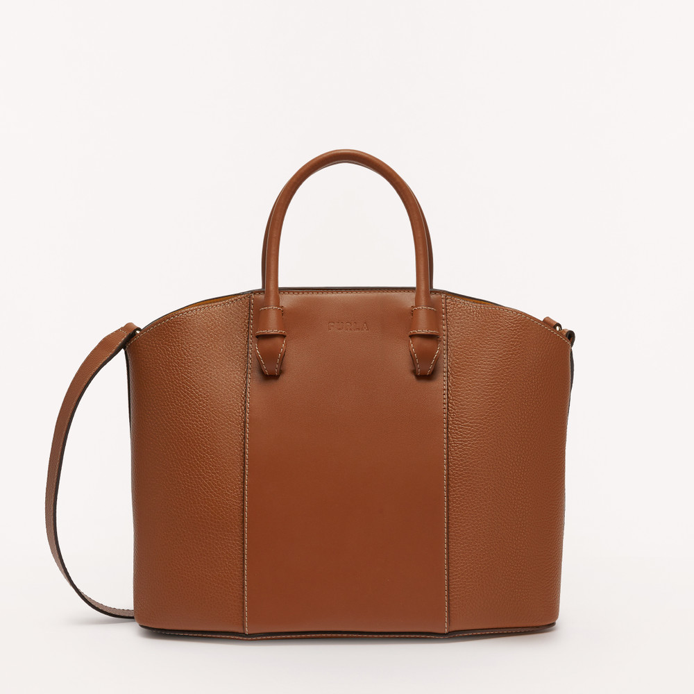 Women's Furla Miastella L Tote Bags Brown | 58127COHZ