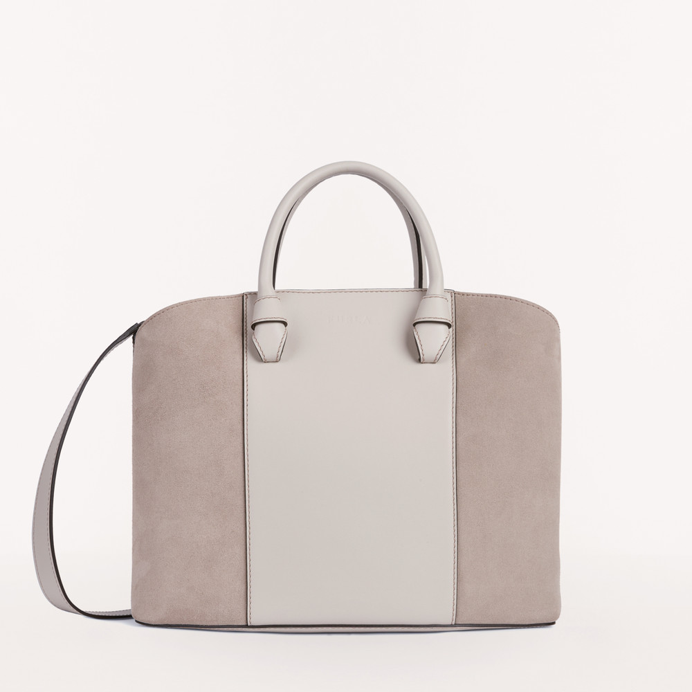 Women's Furla Miastella L Tote Bags White | 58319PMTE