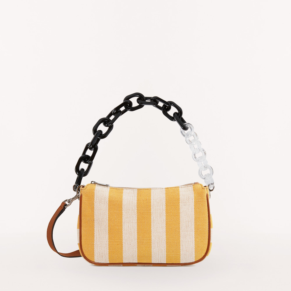 Women's Furla Moon S Shoulder Bags Yellow | 16374JZUQ