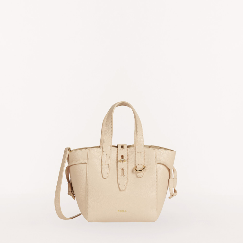 Women's Furla Net Tote Bags Beige | 47036SHUW