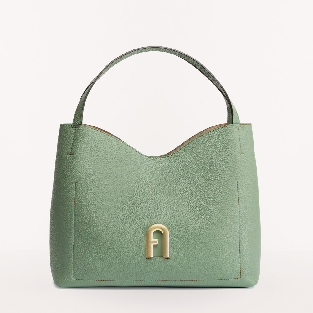 Women's Furla Primula L Hobo Bags Green | 58912KLNH