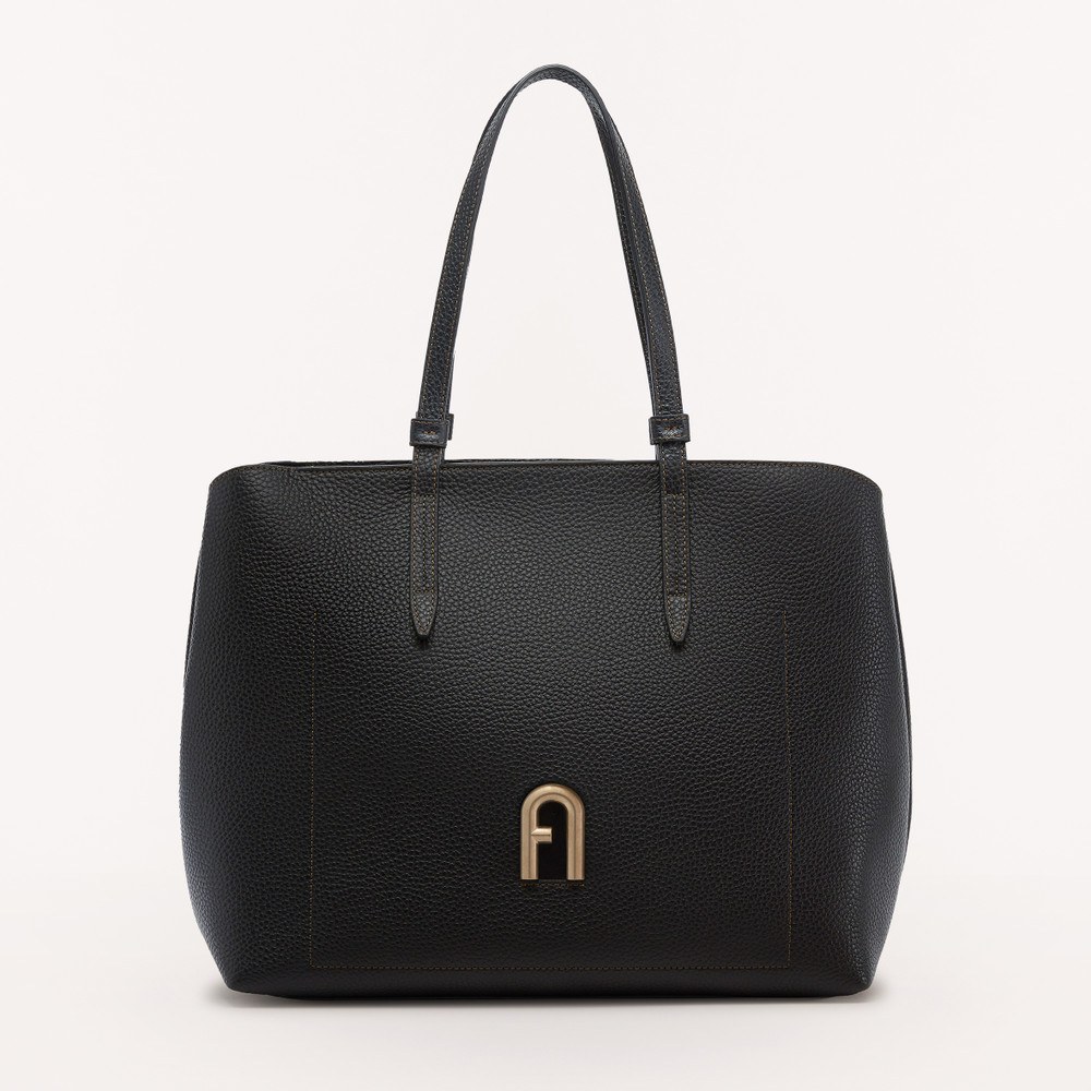 Women's Furla Primula L Tote Bags Black | 04897HEYK