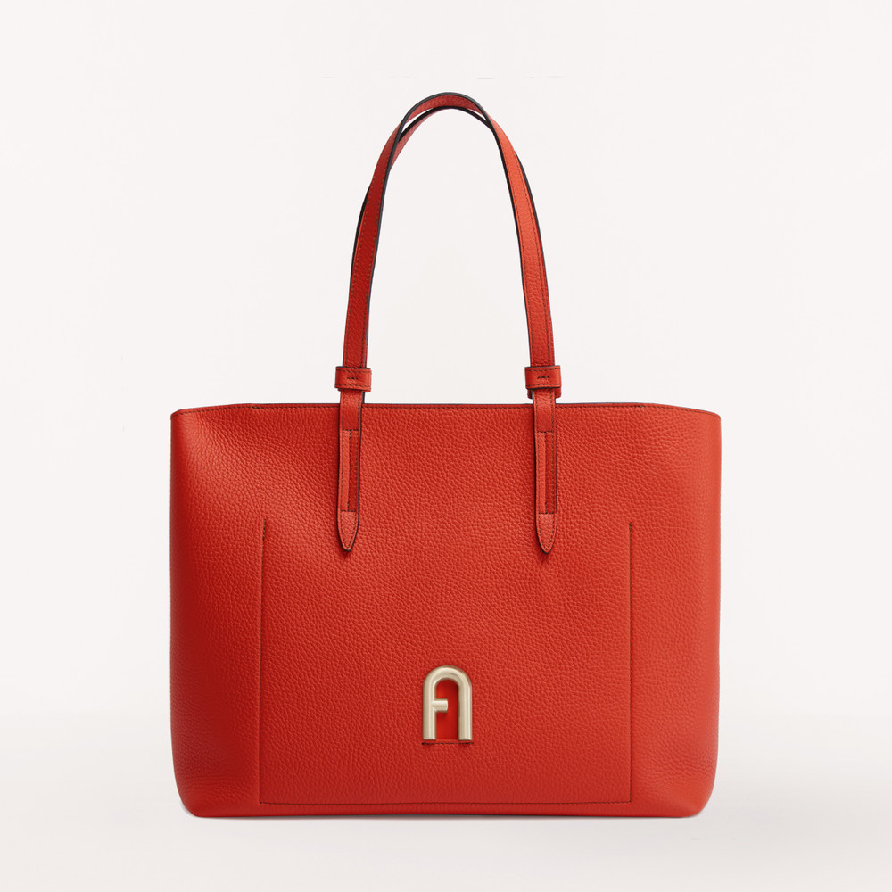 Women's Furla Primula L Tote Bags Red | 78645NLRZ