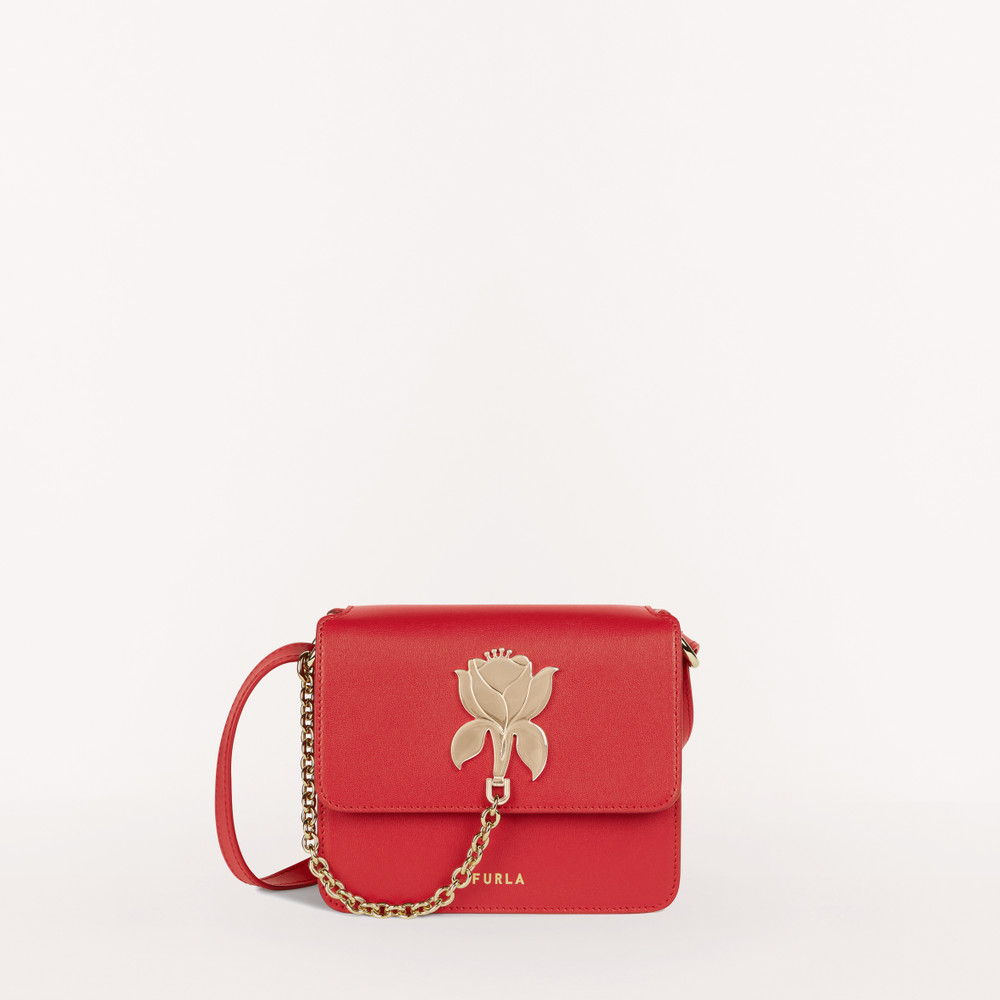 Women's Furla Tuberosa Crossbody Bags Red | 02781DVAH