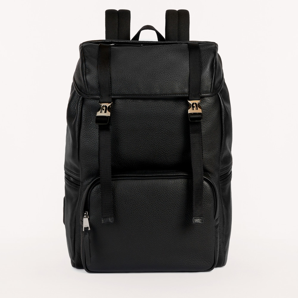 Men\'s Furla Cosmo M Backpack Black | 89245GZBV