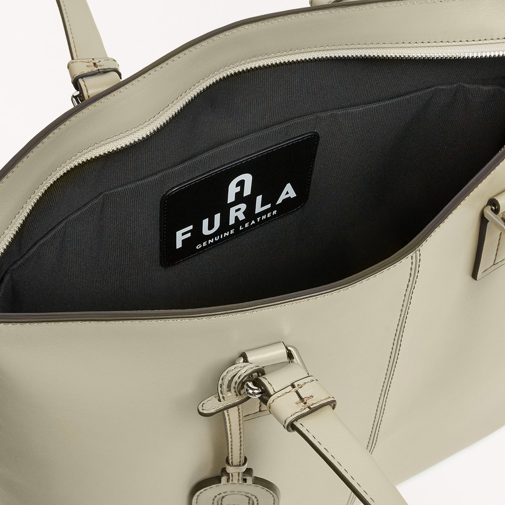 Men's Furla Sirio L Tote Bags Grey | 79532GPUN