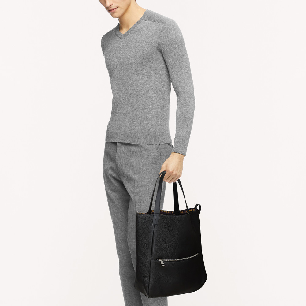 Men's Furla Technical L Tote Bags Black | 93124KVST