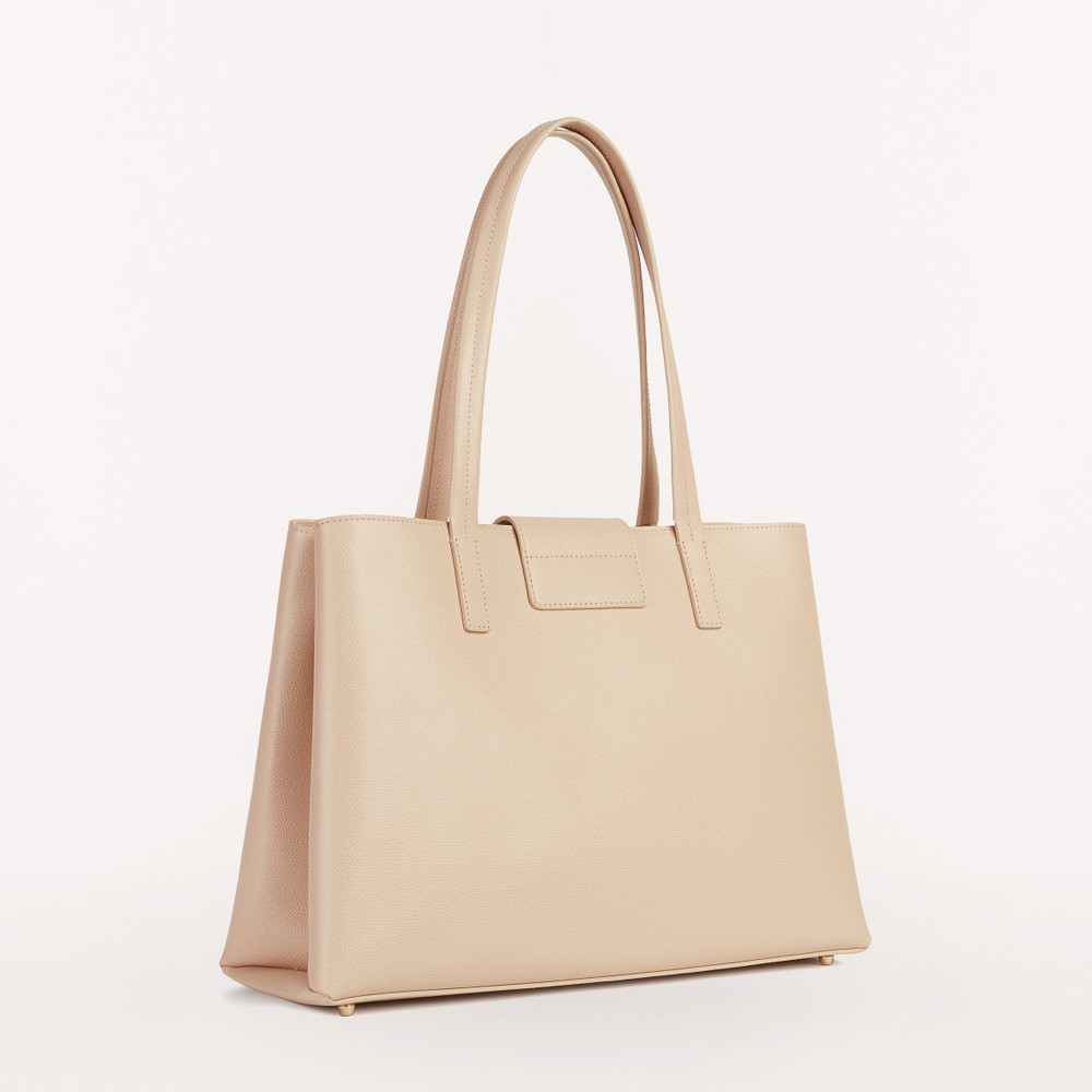 Women's Furla 1927 L Tote Bags Beige | 35146LMJN