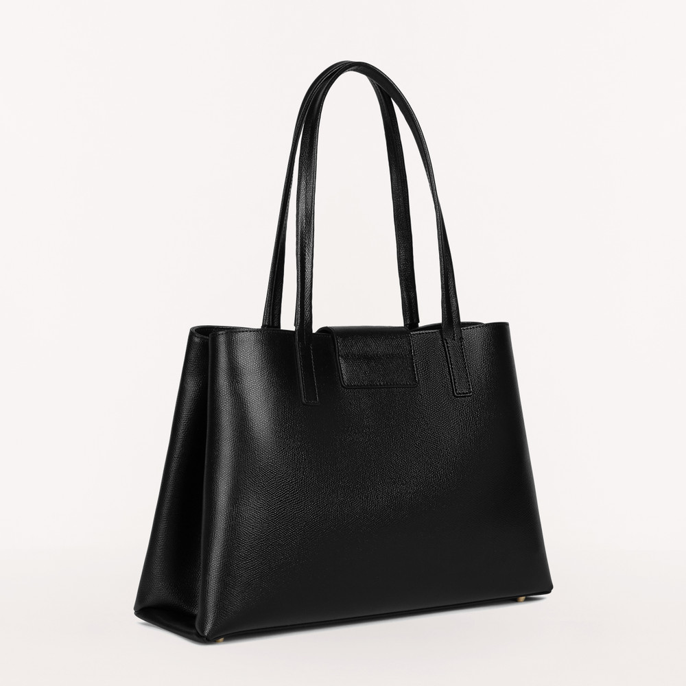 Women's Furla 1927 L Tote Bags Black | 25107SPIN