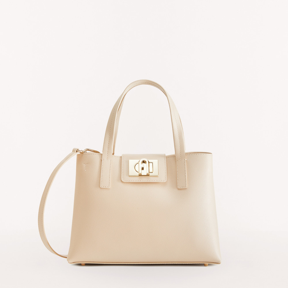 Women\'s Furla 1927 M Tote Bags Beige | 35740EGVO