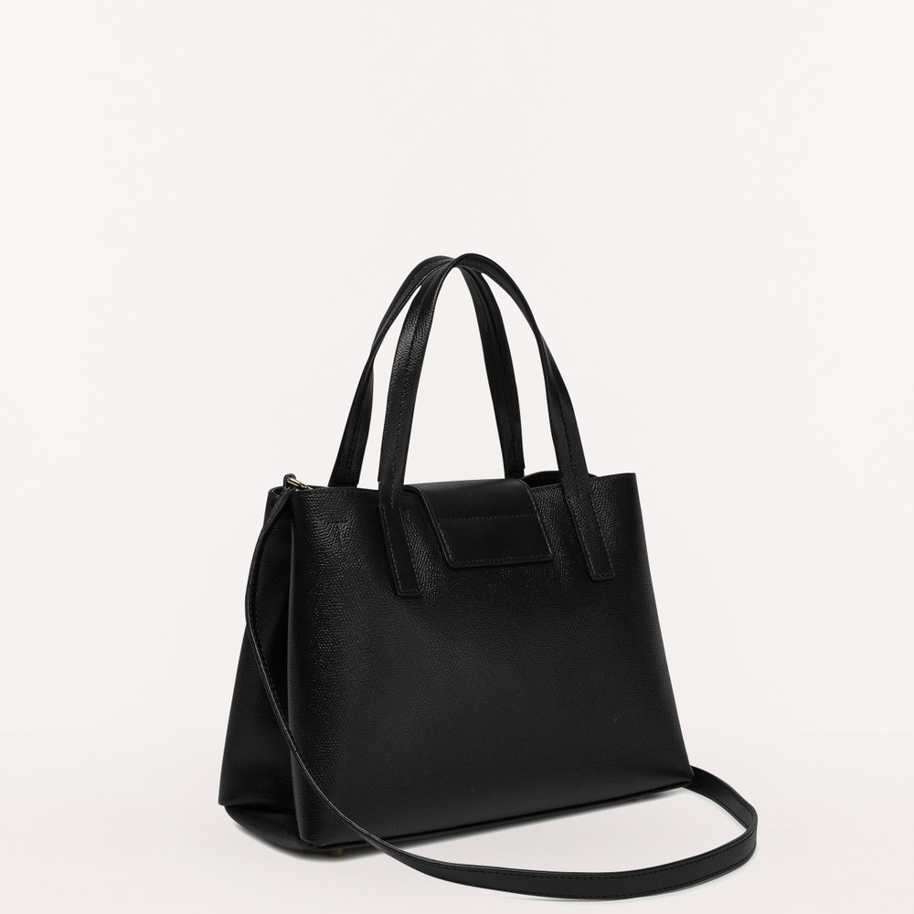 Women's Furla 1927 M Tote Bags Black | 06358VPZB