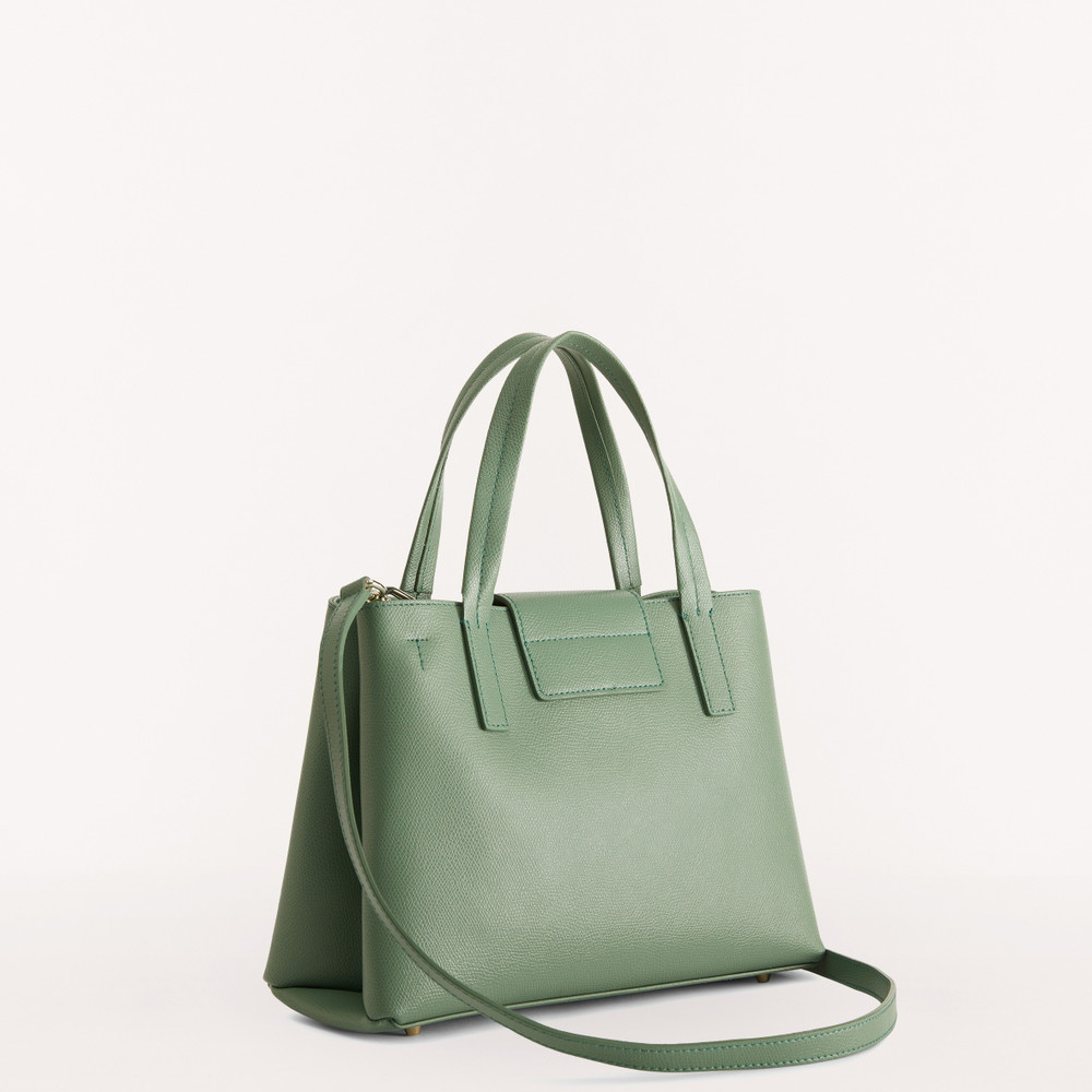 Women's Furla 1927 M Tote Bags Green | 51847UFPO