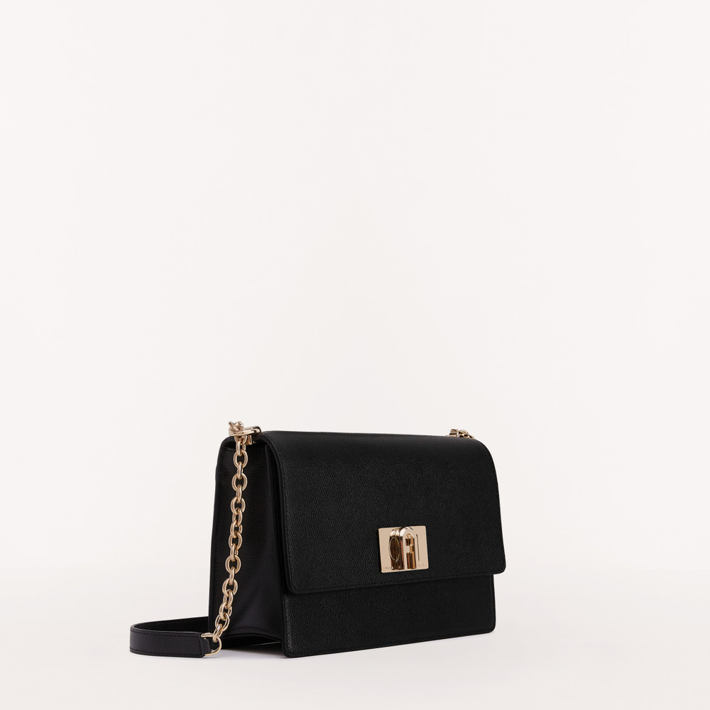 Women's Furla 1927 S Crossbody Bags Black | 01678YPBE