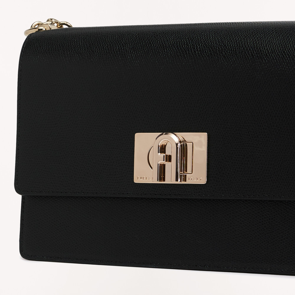 Women's Furla 1927 S Crossbody Bags Black | 01678YPBE