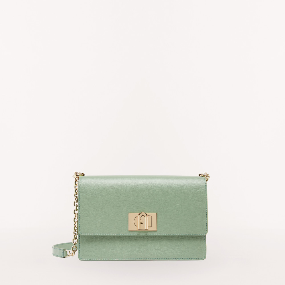 Women\'s Furla 1927 S Crossbody Bags Green | 60975WEPQ