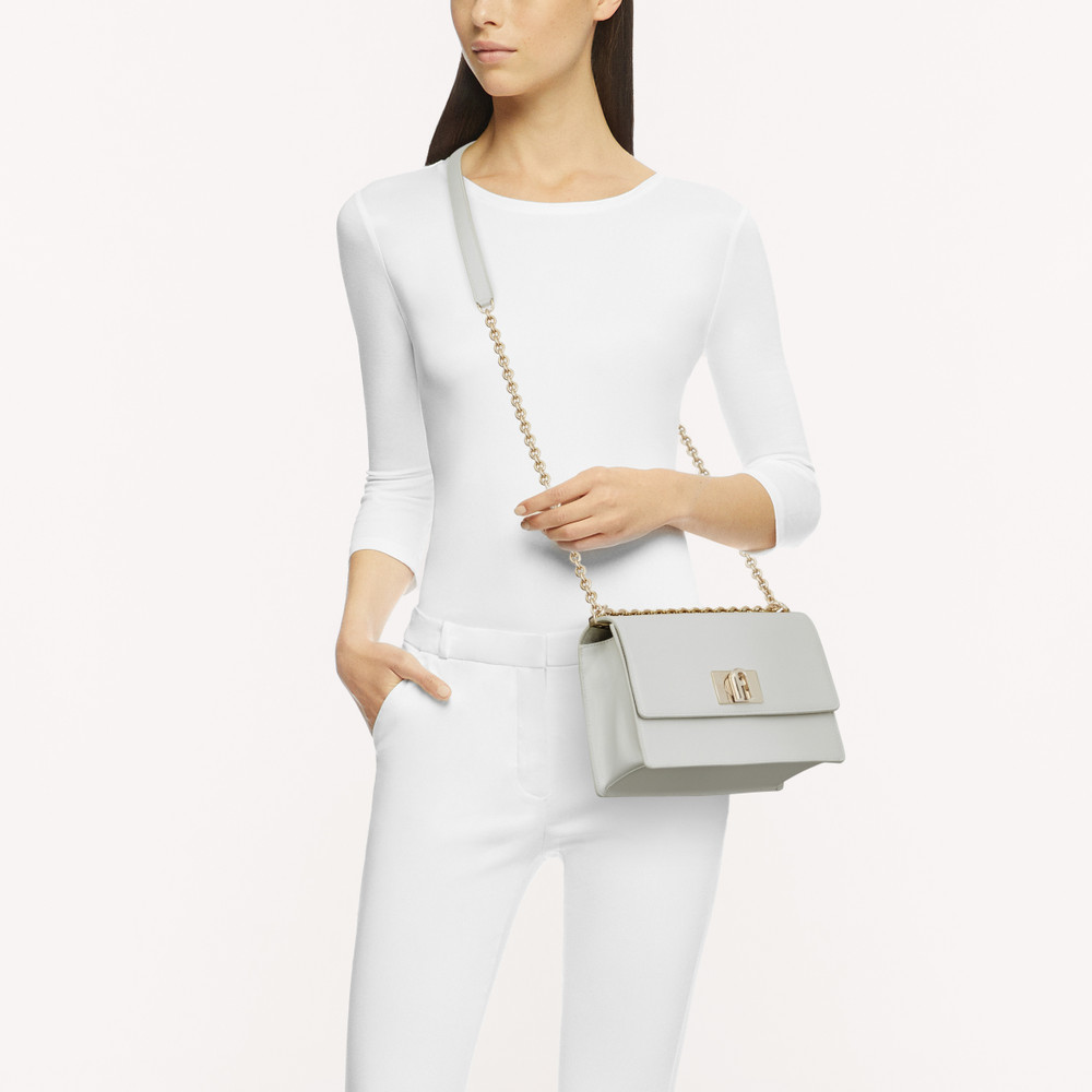 Women's Furla 1927 S Crossbody Bags White | 38714KIZQ