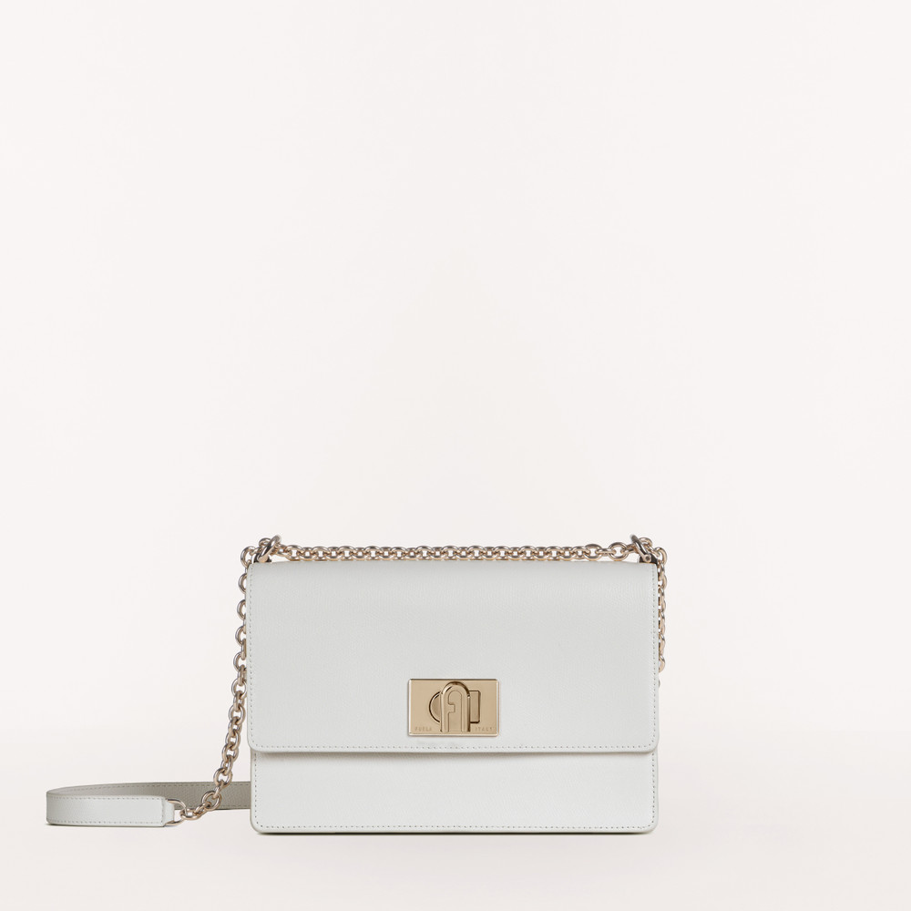 Women\'s Furla 1927 S Crossbody Bags White | 38714KIZQ