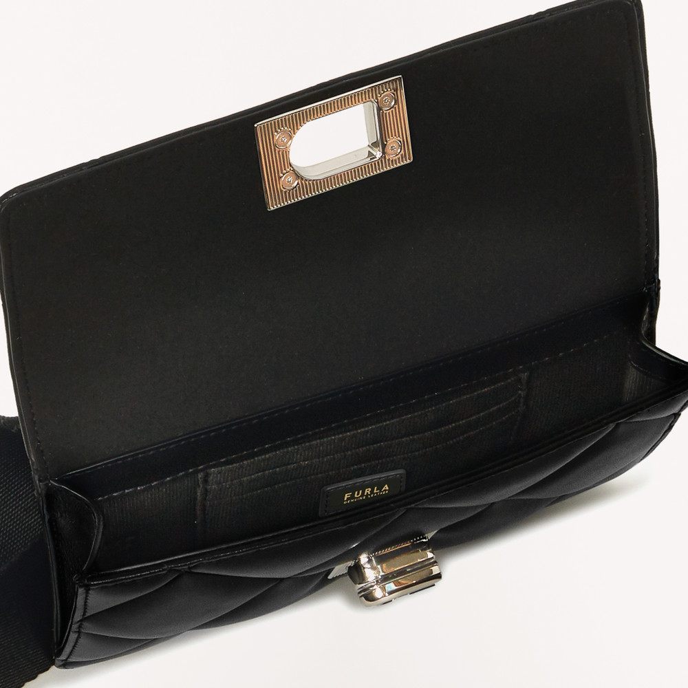 Women's Furla 1927 Soft L Mini Bags Black | 21367QGJS