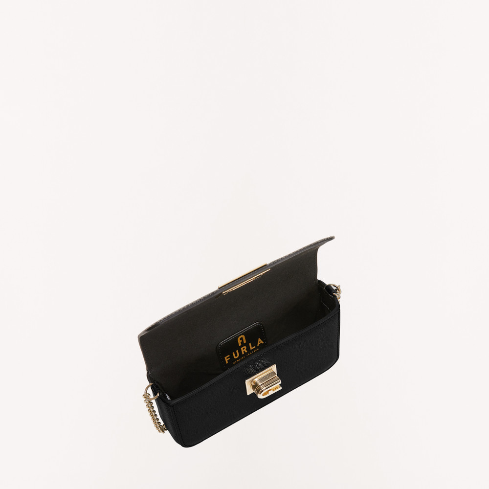 Women's Furla 1927 Soft M Mini Bags Black | 63748XQWL