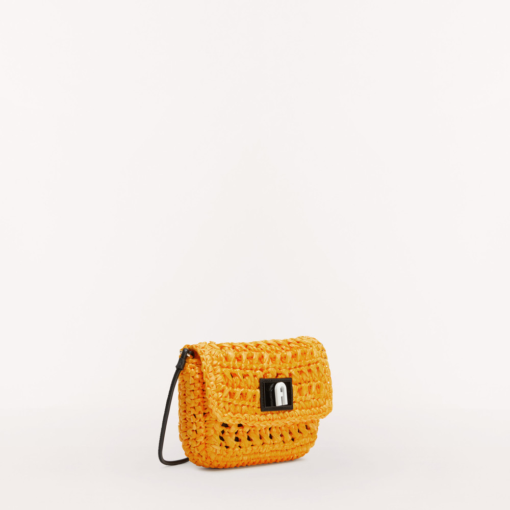 Women's Furla 1927 Soft M Mini Bags Yellow | 34786RYTW