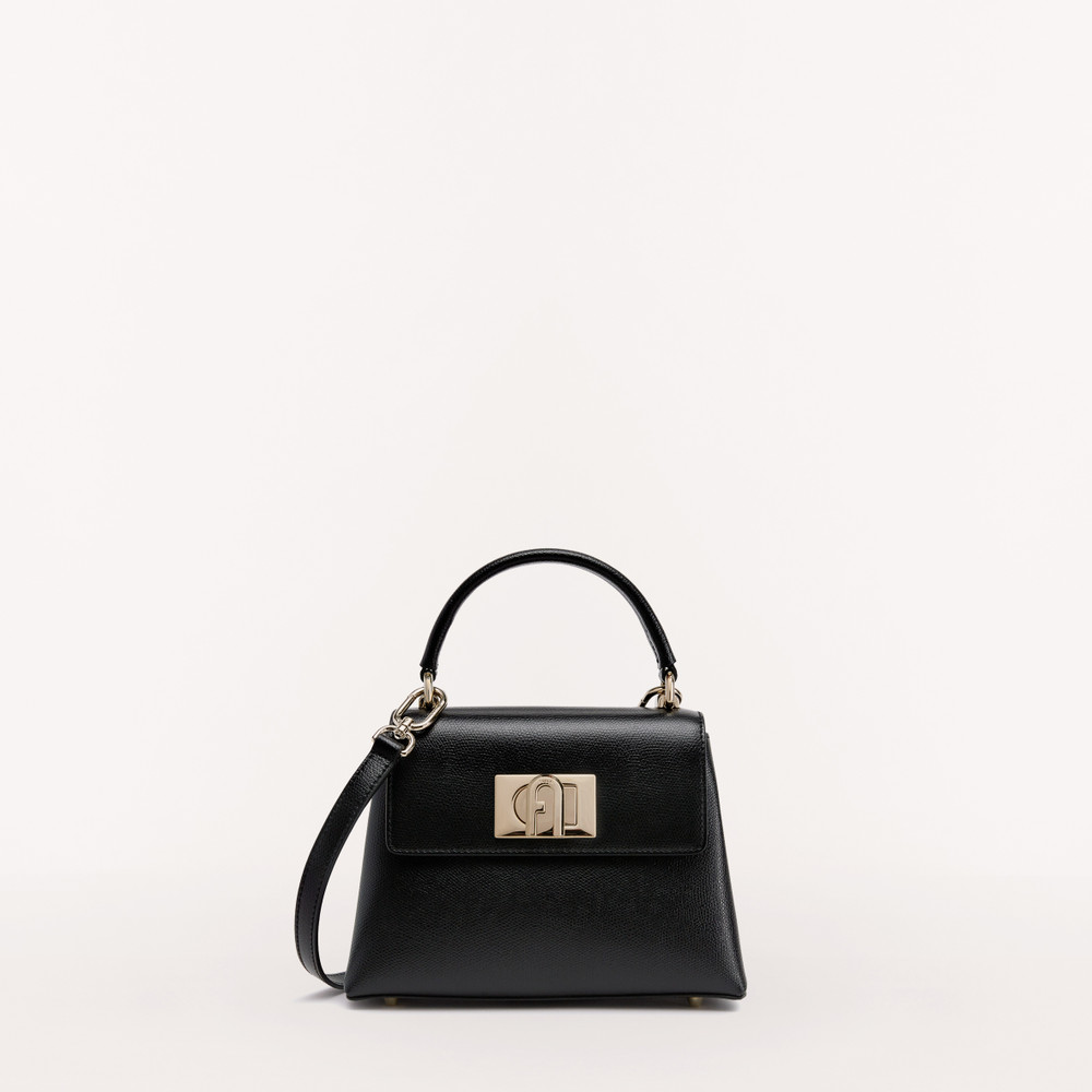 Women\'s Furla 1927 Top Handles Black | 19356UEQC