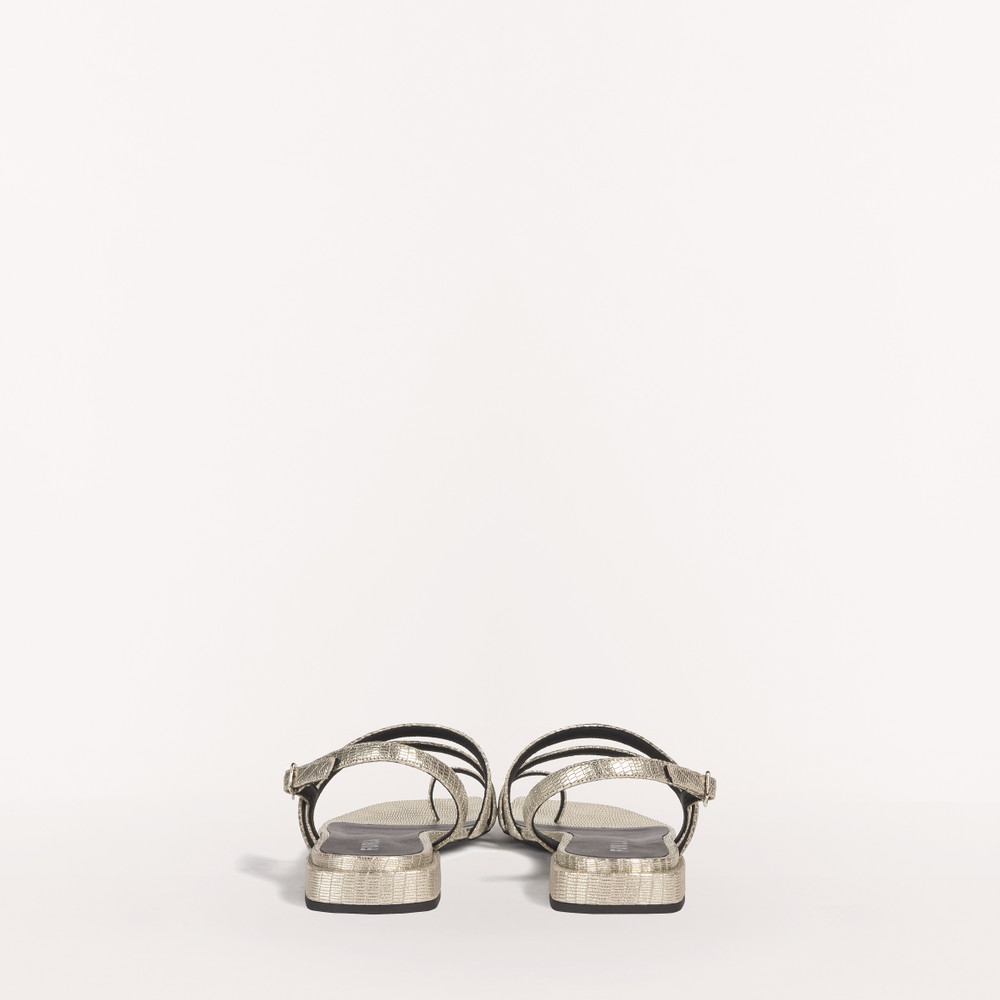 Women's Furla Armonia Sandals Silver | 67293VBRQ