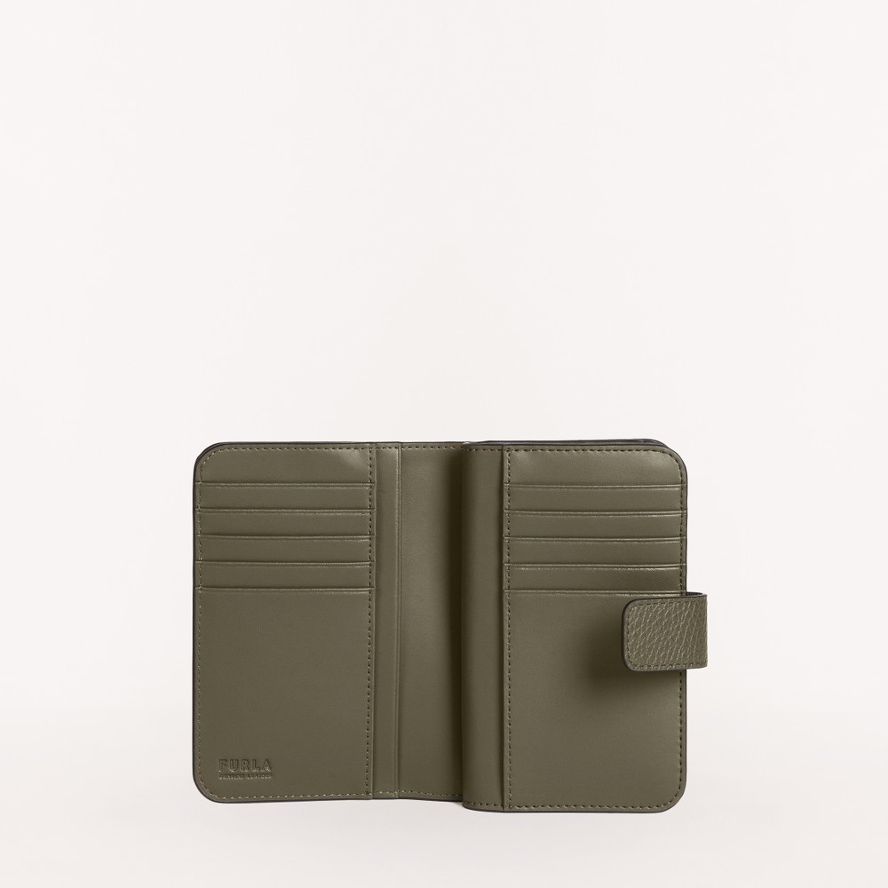 Women's Furla Babylon M Bifold Wallets Olive | 32964HGSY