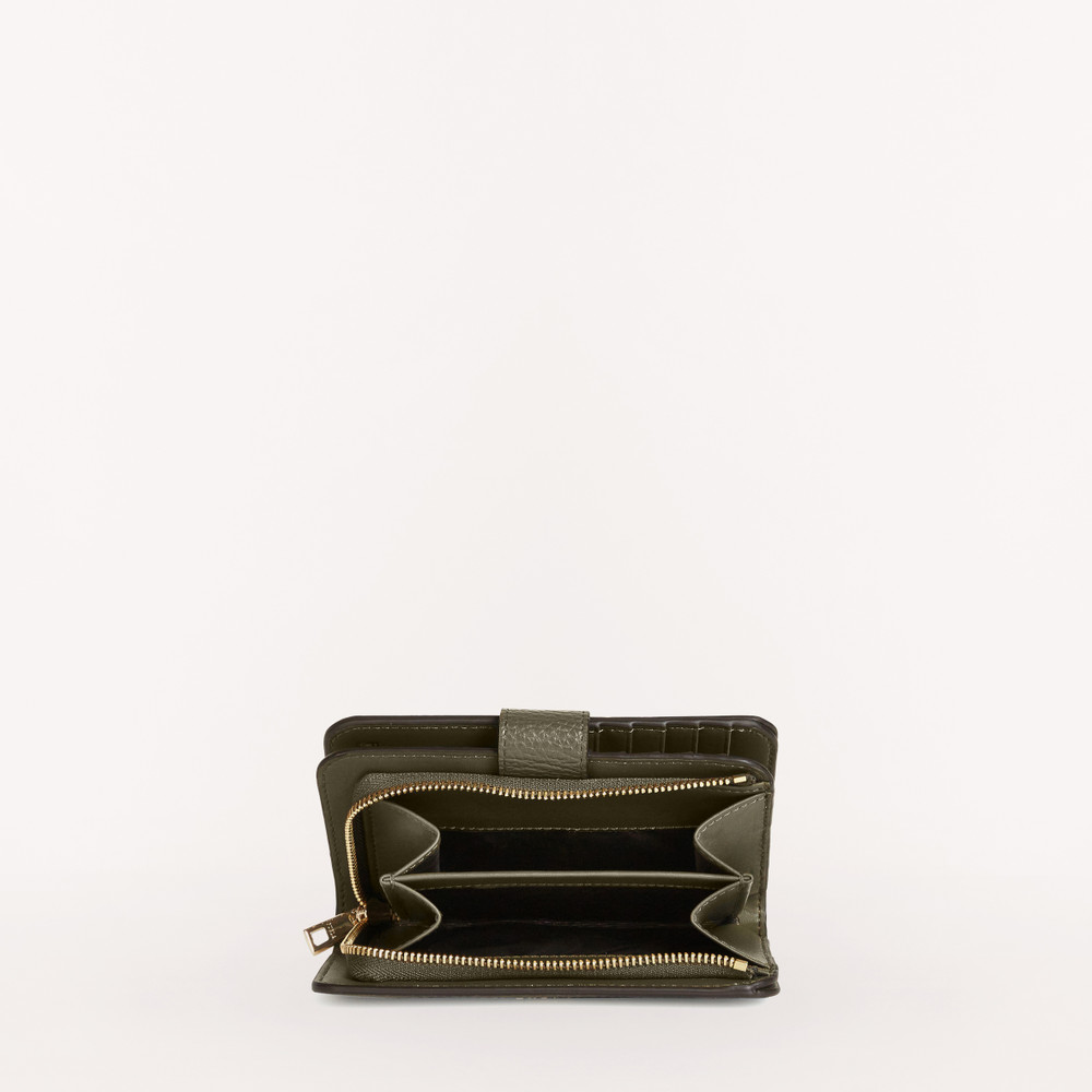 Women's Furla Babylon M Bifold Wallets Olive | 32964HGSY