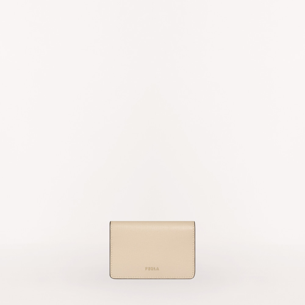 Women\'s Furla Babylon S Card Holders Beige | 98235KPFG