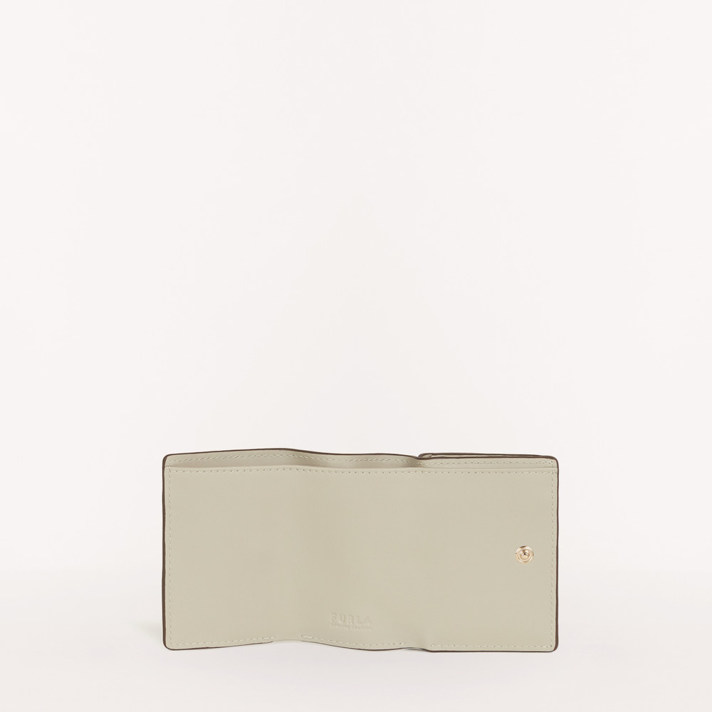 Women's Furla Babylon S Trifold Wallets Beige | 75412ZRID